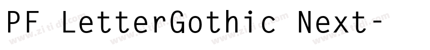 PF LetterGothic Next字体转换